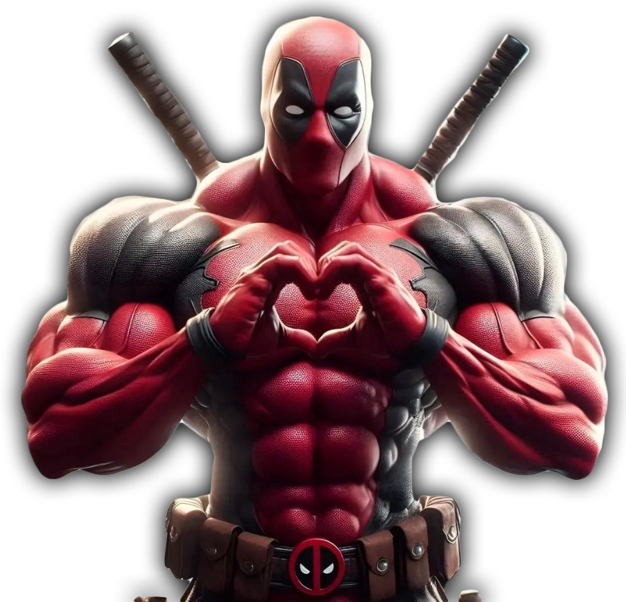 DEADPOOL-HEART3 DEADPOOL WITH MUSCLES